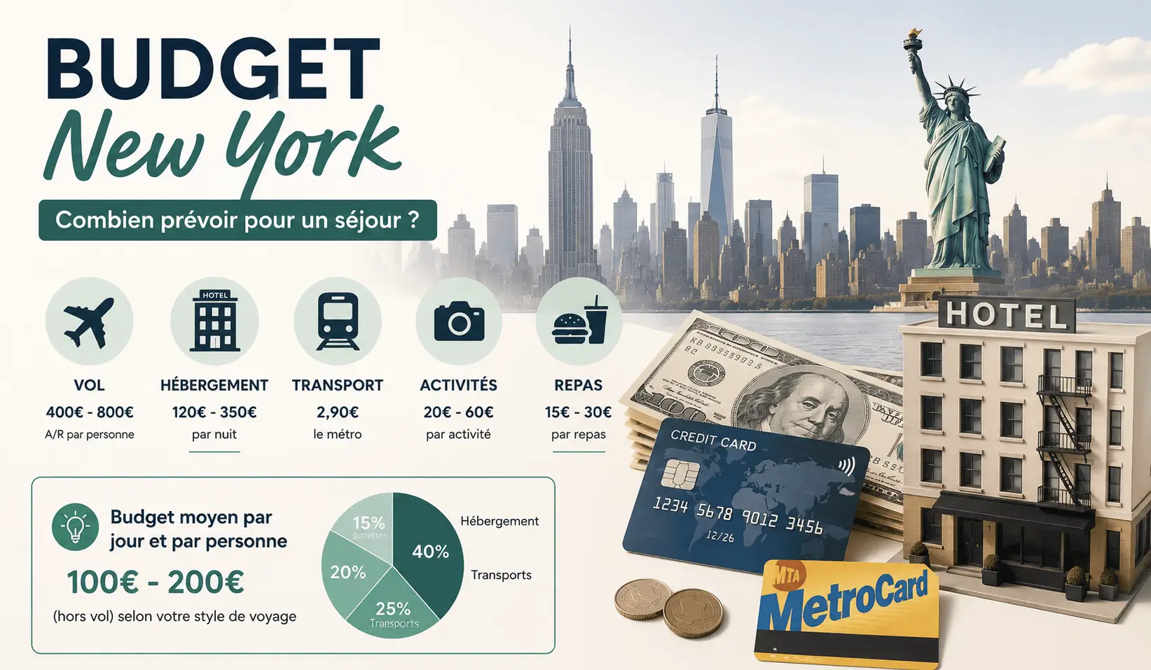 Budget moyen pour un voyage à New York