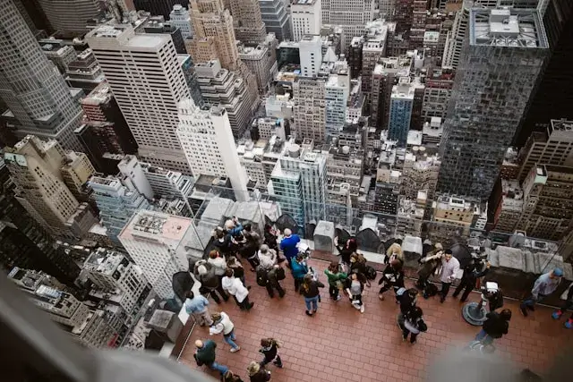 vue en hauteur sur la ville de new york 