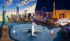 Distance entre New York et Las Vegas avec avion entre la côte Est et le Nevada